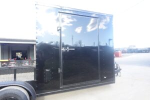7×18 Black with Blackout Hybrid Enclosed Trailer (2) 7K Axles Storage 50 Amp Elec - Image 17
