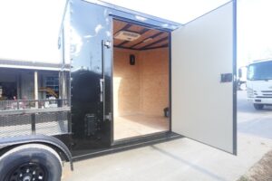7×18 Black with Blackout Hybrid Enclosed Trailer (2) 7K Axles Storage 50 Amp Elec - Image 18