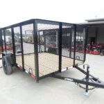 6.4×10 Utility Trailer with 4ft Mesh Sides 3500lb Axle Dovetail