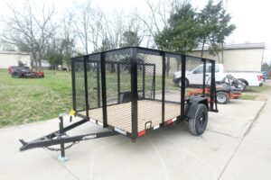 6.4×10 Utility Trailer with 4ft Mesh Sides 3500lb Axle Dovetail - Image 3