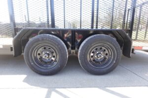 7′ x 18′ Tandem Straight Deck Utility Trailer 6ft Mesh Sides 7K GVWR - Image 5