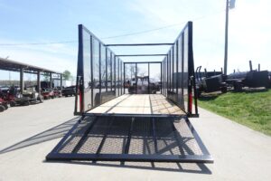 7′ x 18′ Tandem Straight Deck Utility Trailer 6ft Mesh Sides 7K GVWR - Image 13