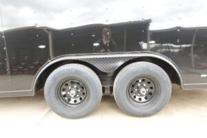 8.5×20 VNose Black with Black Out Trim Enclosed Trailer (2) 5200lb Axles With Brakes 7’6 Interior Height E-Track - Image 7