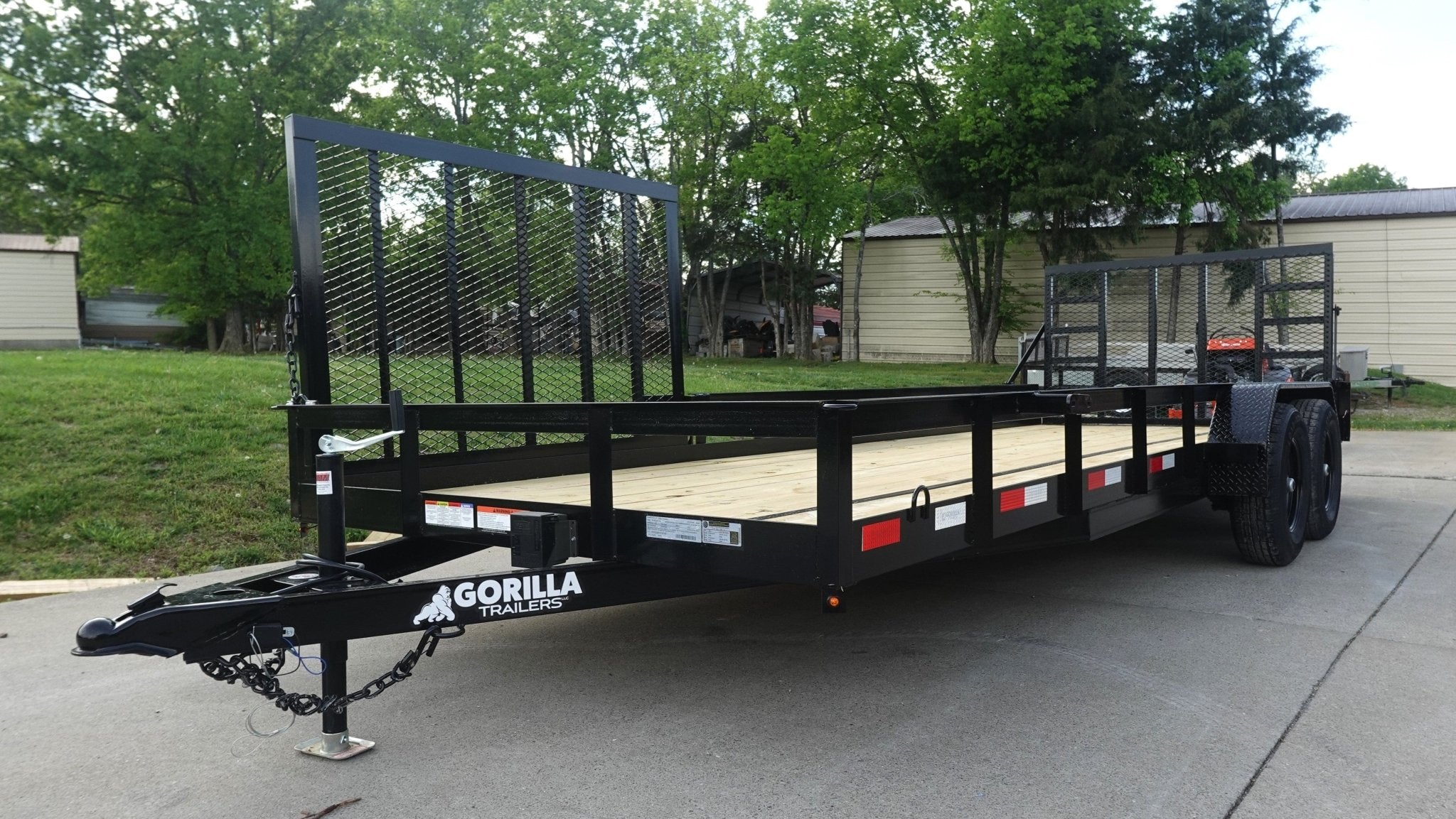 7×20 Straight Deck Utility Trailer with Side Gate (2) 5,200lb Axles HD 7×20 Straight Deck Utility Trailer with Side Gate (2) 5,200lb Axles HD - Image 1
