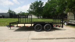 7×16 Dovetail Utility Trailer with Side Gate (2) 3500lb Axle 7k GVWR - Image 3