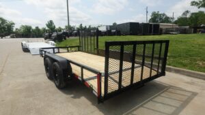 7×16 Dovetail Utility Trailer with Side Gate (2) 3500lb Axle 7k GVWR - Image 4