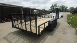 7×16 Dovetail Utility Trailer with Side Gate (2) 3500lb Axle 7k GVWR - Image 6