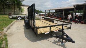 7×16 Dovetail Utility Trailer with Side Gate (2) 3500lb Axle 7k GVWR - Image 8