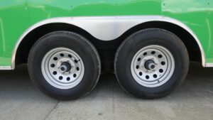 8.5×24 V Nose Neon Green Enclosed Trailer (2) 5200 LB Axles With Brakes 7 Ft Interior Height - Image 5