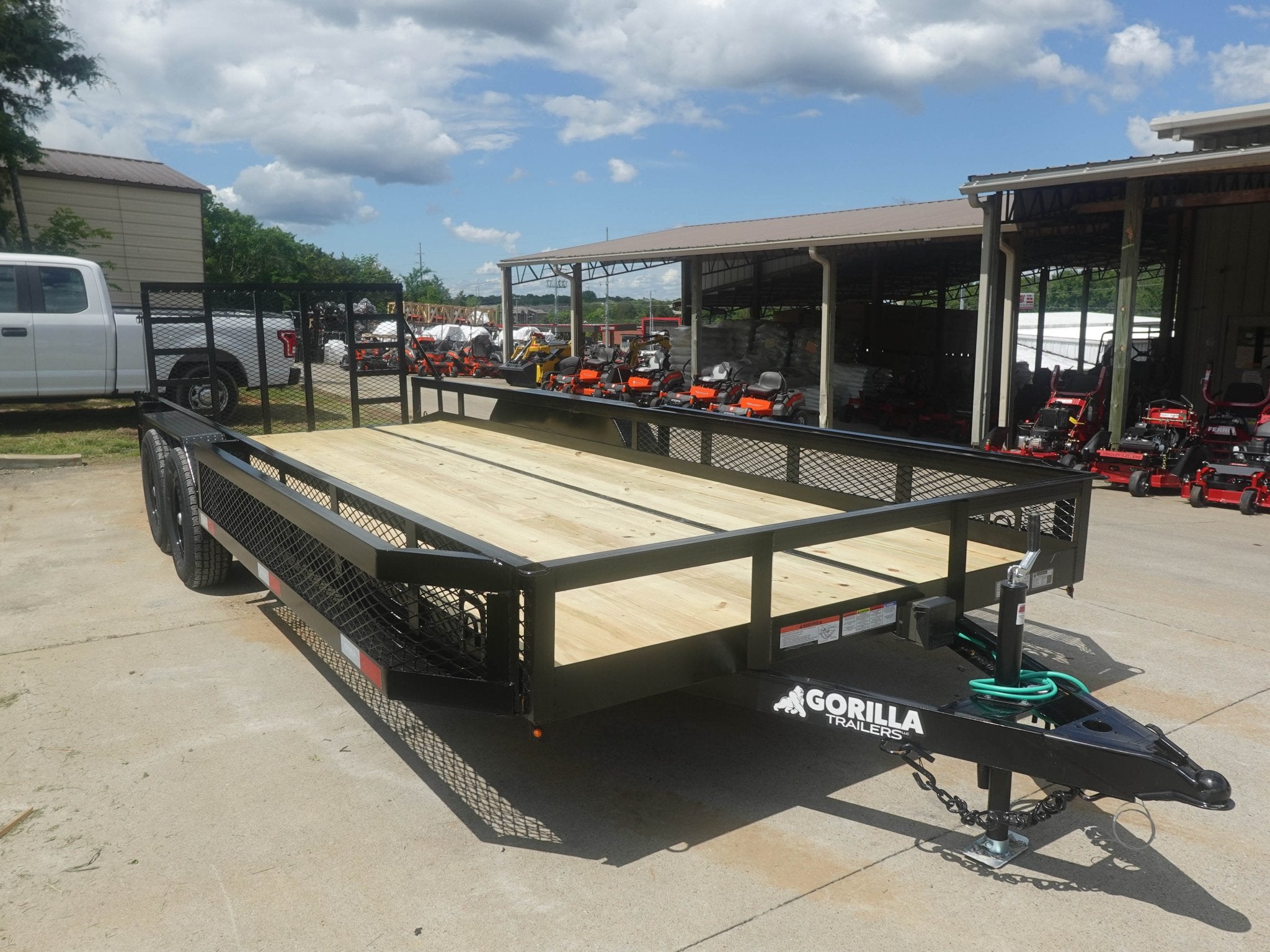 7×20 Heavy Duty Dovetail Utility Trailer Side Baskets (2) 5,200lb Axles Brakes 7×20 Heavy Duty Dovetail Utility Trailer Side Baskets (2) 5,200lb Axles Brakes - Image 1