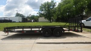 7×20 Heavy Duty Dovetail Utility Trailer Side Baskets (2) 5,200lb Axles Brakes - Image 9