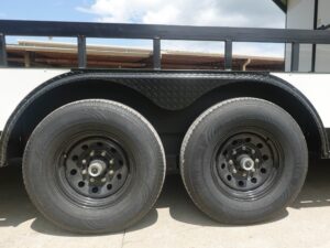 8.5′ x 24′ White Hybrid Trailer w/ Roof – Covered Rear Deck & Generator Box - Image 12