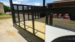 8.5′ x 24′ White Hybrid Trailer w/ Roof – Covered Rear Deck & Generator Box - Image 4