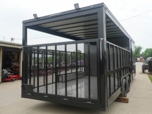 8.5×20 Charcoal Blackout Trim VNose Hybrid Enclosed Trailer Roof (2) 3500lb Axles 50 AMP Electrical Package - Image 8