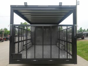 8.5×20 Charcoal Blackout Trim VNose Hybrid Enclosed Trailer Roof (2) 3500lb Axles 50 AMP Electrical Package - Image 9