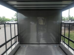 8.5×20 Charcoal Blackout Trim VNose Hybrid Enclosed Trailer Roof (2) 3500lb Axles 50 AMP Electrical Package - Image 16