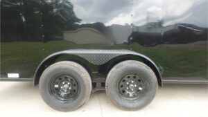 7×16 Enclosed Trailer Black V-Nose Blackout Pkg Tandem Axle Storage 6.4 Interior Height - Image 10