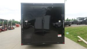 7×16 Enclosed Trailer Black V-Nose Blackout Pkg Tandem Axle Storage 6.4 Interior Height - Image 5