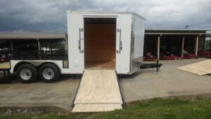 8.5×20 White Enclosed Hybrid Utility Trailer (2) 7,000lb Axles - Image 11