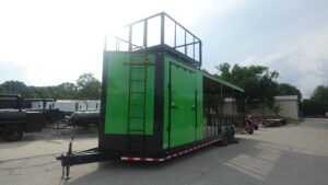 Enclosed Trailer 8.5′ X 30′ Lime Green Hybrid Drone and Equipment Hauler - Image 2