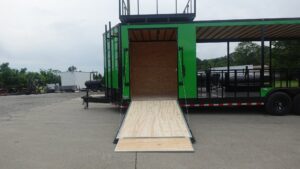 Enclosed Trailer 8.5′ X 30′ Lime Green Hybrid Drone and Equipment Hauler - Image 13