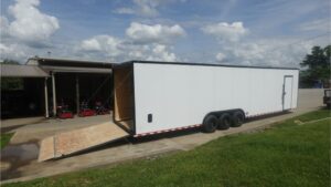 8.5X36 White With Black Out Enclosed Trailer With Escape Doors E Track Floor (3) 7K Axles 21K GVWR - Image 5