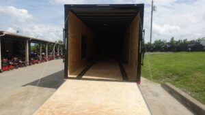 8.5X36 White With Black Out Enclosed Trailer With Escape Doors E Track Floor (3) 7K Axles 21K GVWR - Image 9