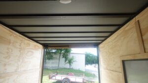 8.5X36 White With Black Out Enclosed Trailer With Escape Doors E Track Floor (3) 7K Axles 21K GVWR - Image 17