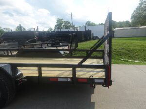 7×20 Heavy Duty Straight Deck Utility Trailer (2) 5,200lb Axles With (2) Side Gates 10K GVWR - Image 4