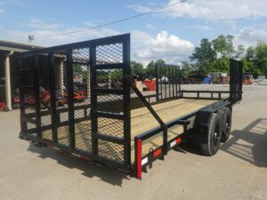 7×20 Heavy Duty Straight Deck Utility Trailer (2) 5,200lb Axles With (2) Side Gates 10K GVWR - Image 7
