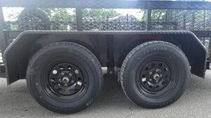 7′ X 12′ Dovetail Utility Trailer 2ft Mesh (2) 3500lb Axles - Image 4