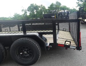 7′ X 12′ Dovetail Utility Trailer 2ft Mesh (2) 3500lb Axles - Image 3