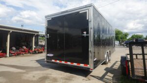 8.5X24 Black Enclosed Trailer (2) 5,200lb Axles Escape Door - Image 10