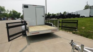7×16 Tandem White V-Nose Hybrid Enclosed Trailer - Image 8