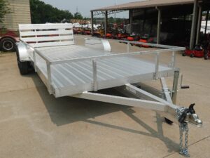 7′ x 18′ All Aluminum Utility Trailer Dual Axle Straight Deck - Image 3