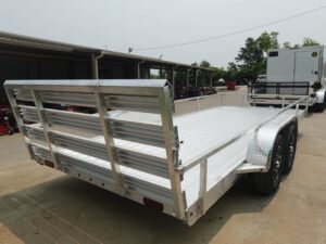 7′ x 18′ All Aluminum Utility Trailer Dual Axle Straight Deck - Image 7