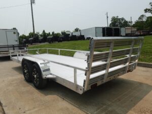 7′ x 18′ All Aluminum Utility Trailer Dual Axle Straight Deck - Image 10