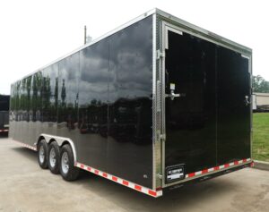 8.5×32 Black Enclosed Car Hauler Trailer With Ramp and Side Door (3) 7K Axles 21k GVWR - Image 13
