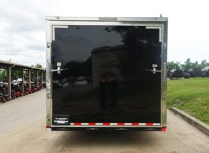 8.5×32 Black Enclosed Car Hauler Trailer With Ramp and Side Door (3) 7K Axles 21k GVWR - Image 9