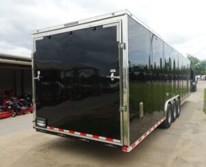 8.5×32 Black Enclosed Car Hauler Trailer With Ramp and Side Door (3) 7K Axles 21k GVWR - Image 14