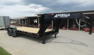 7×20 Gooseneck Equipment Trailer (2) 7K Axles with Brakes & Mini King Kong Ramps 14K GVWR - Image 3