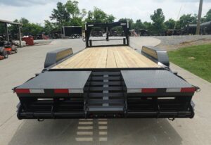 7×20 Gooseneck Equipment Trailer (2) 7K Axles with Brakes & Mini King Kong Ramps 14K GVWR - Image 9