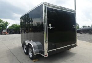 7X12 V-Nose Enclosed Cargo Trailer (2) 3,500LB Axles - Image 9