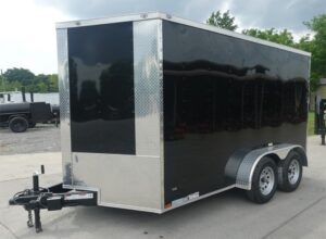 7X12 V-Nose Enclosed Cargo Trailer (2) 3,500LB Axles - Image 2