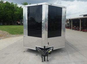 7X12 V-Nose Enclosed Cargo Trailer (2) 3,500LB Axles - Image 3