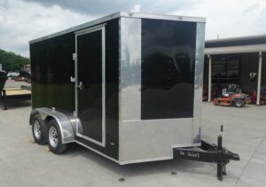 7X12 V-Nose Enclosed Cargo Trailer (2) 3,500LB Axles - Image 4