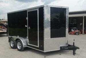 7X12 V-Nose Enclosed Cargo Trailer (2) 3,500LB Axles - Image 5