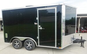 8.5×12 Black V-Nose Enclosed Trailer with Elect Pkg (2) 3500lb Axles Storage - Image 5