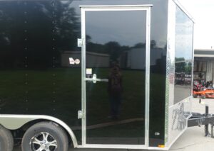 8.5×12 Black V-Nose Enclosed Trailer with Elect Pkg (2) 3500lb Axles Storage - Image 14