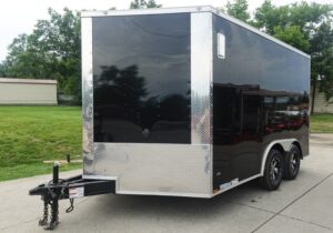 8.5×12 Black V-Nose Enclosed Trailer with Elect Pkg (2) 3500lb Axles Storage - Image 7